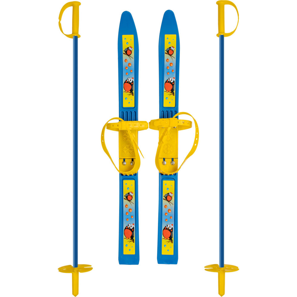 Лыжи детские «Олимпик-спорт» (игрушка детская) Снегири 66/75 см c палками