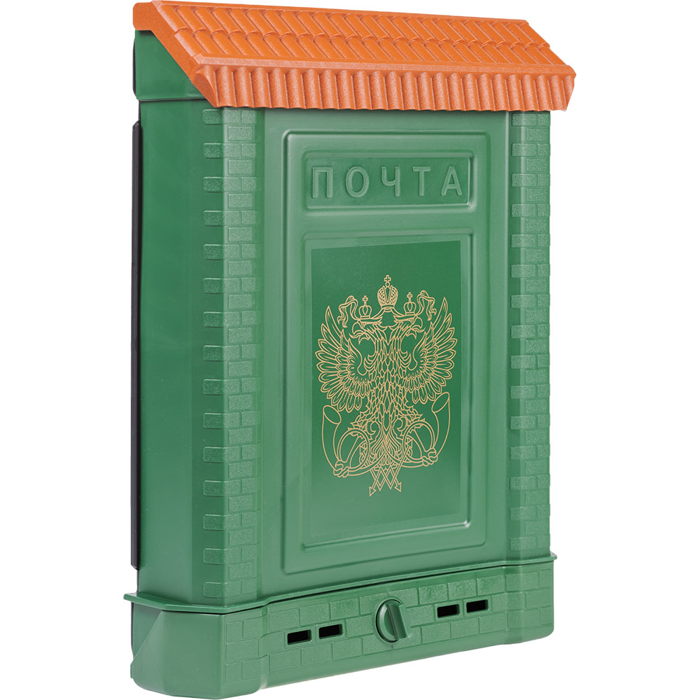 Ящик почтовый Премиум с накладкой зеленый