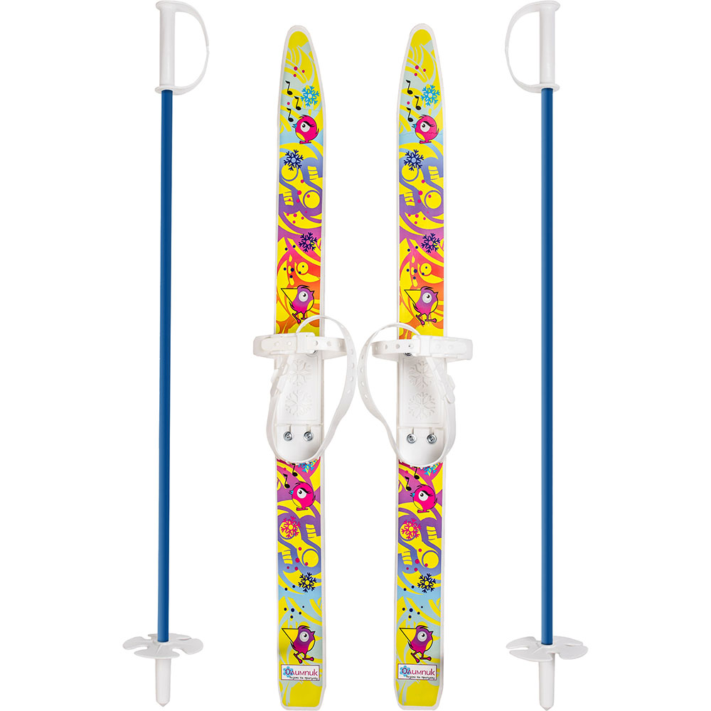 Лыжи детские «Лыжики-Пыжики» (игрушка детская) Чижики 75/75 см с палками